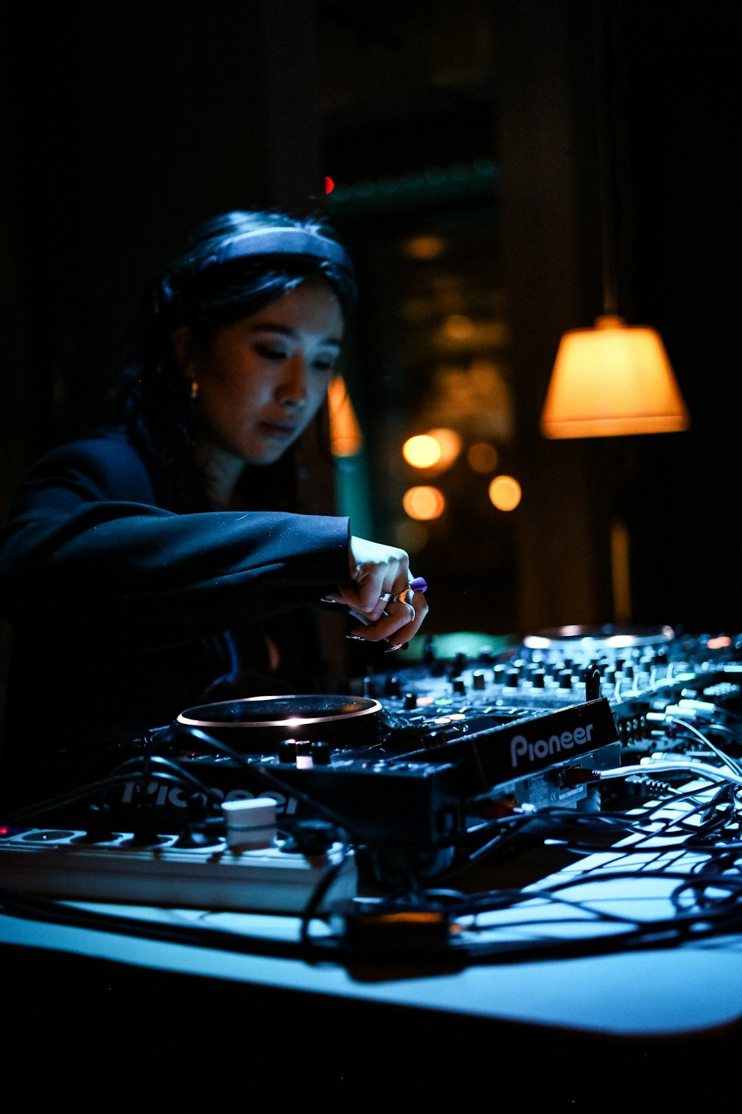 Portrait of a female broadcast sound engineer